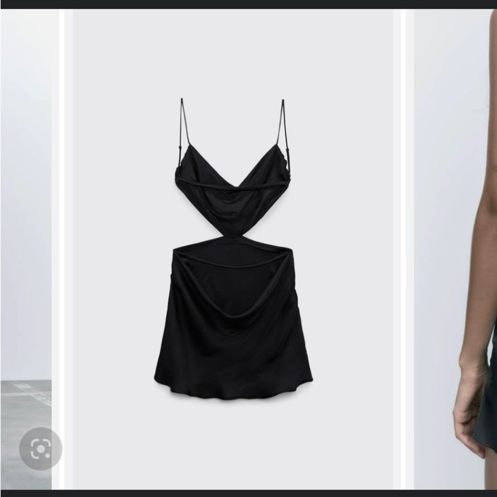 Gorgeous black Zara satin dress